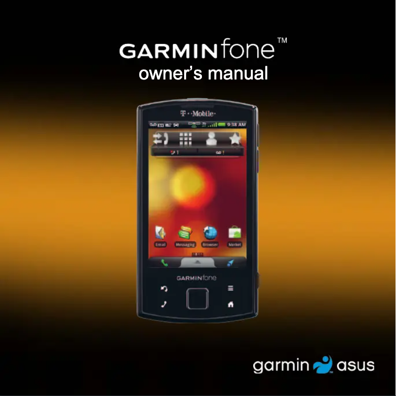 Image de la première page du manuel de l'appareil Garminfone