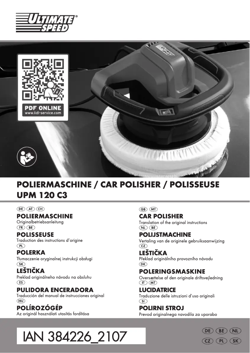 Página 1 del manual Manual de usuario Ultimate Speed UPM 120 C3