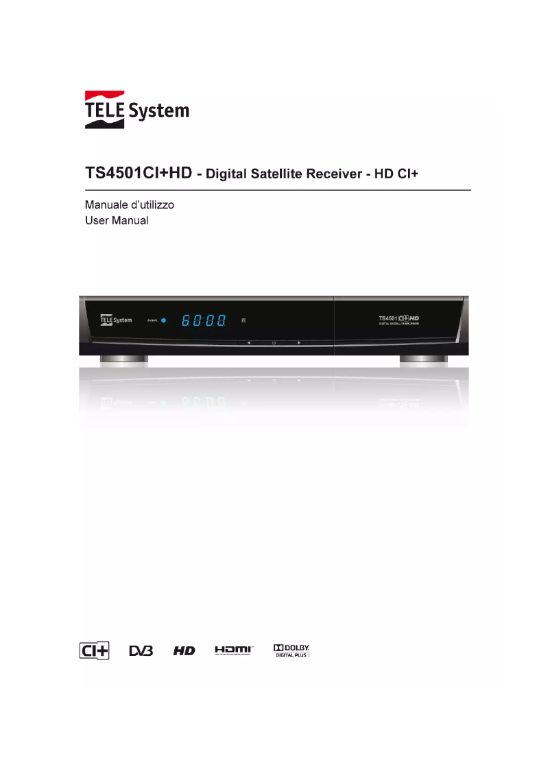 Page n°1 - Manuel utilisateur TELE System TS4501CI+HD