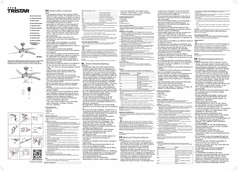 Image de la première page du manuel de l'appareil VE-5815