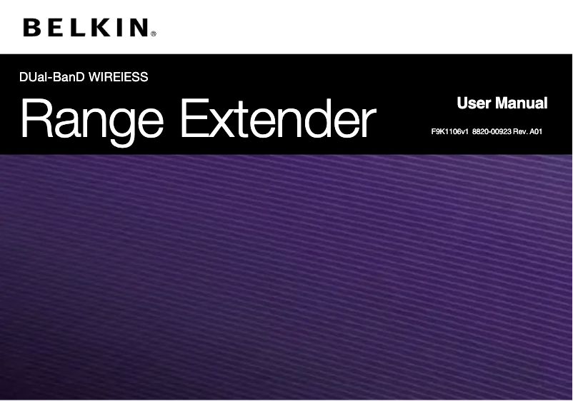 Page 1 de la notice Manuel utilisateur Linksys F9K1106