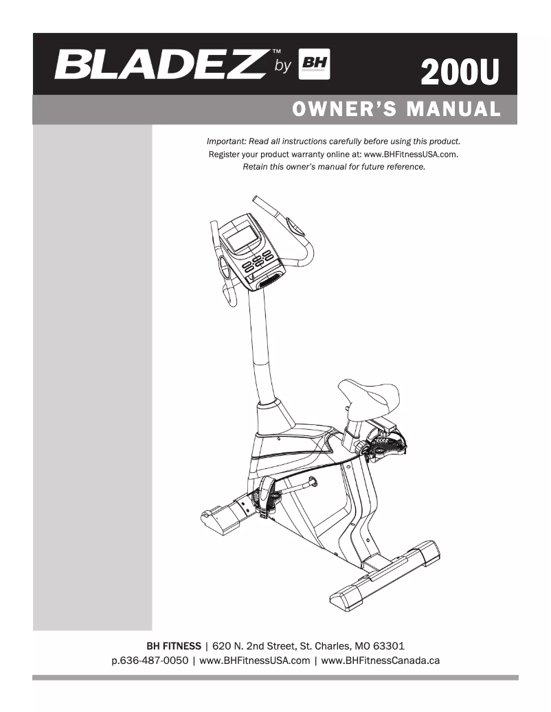 Page n°1 - Manuel utilisateur Bladez 200U