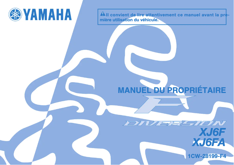 Page n°1 - Manuel utilisateur Yamaha XJ6F (2012)