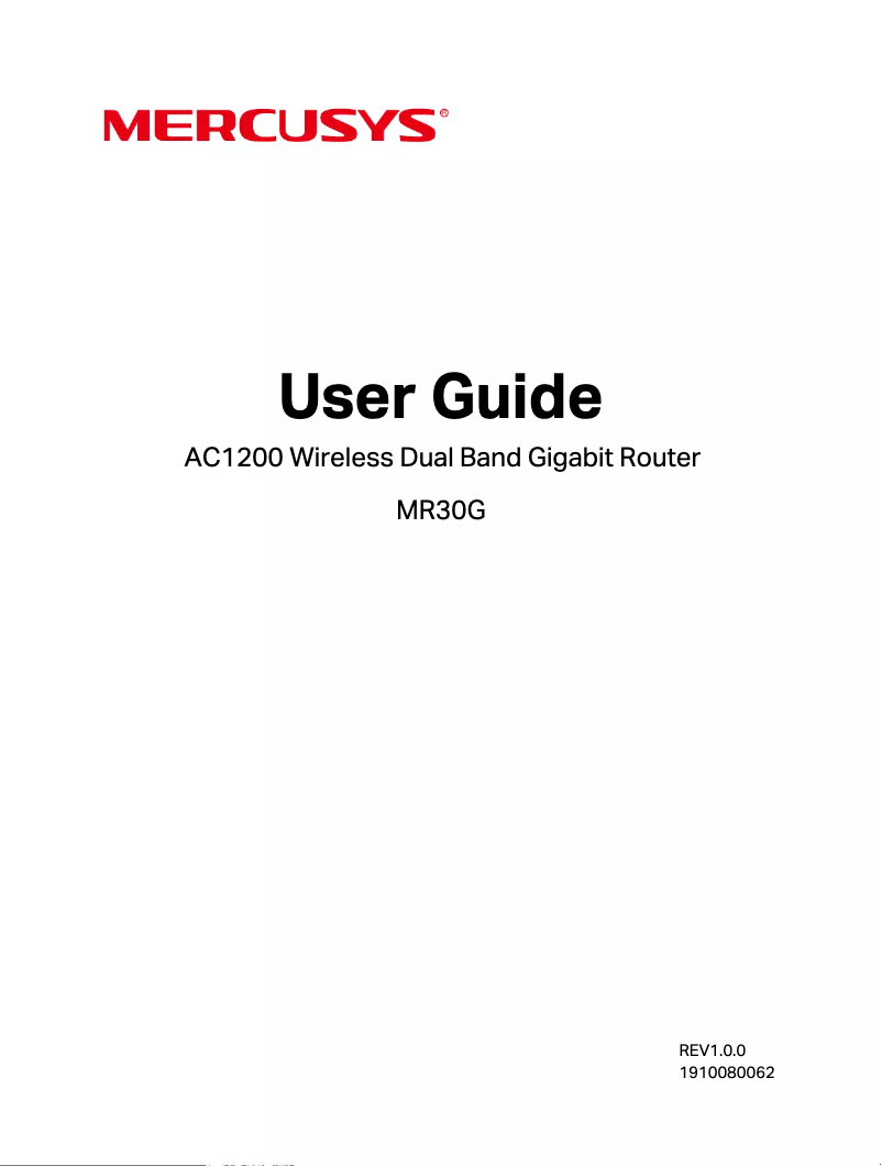 Página 1 del manual Manual de usuario Mercusys MR30G