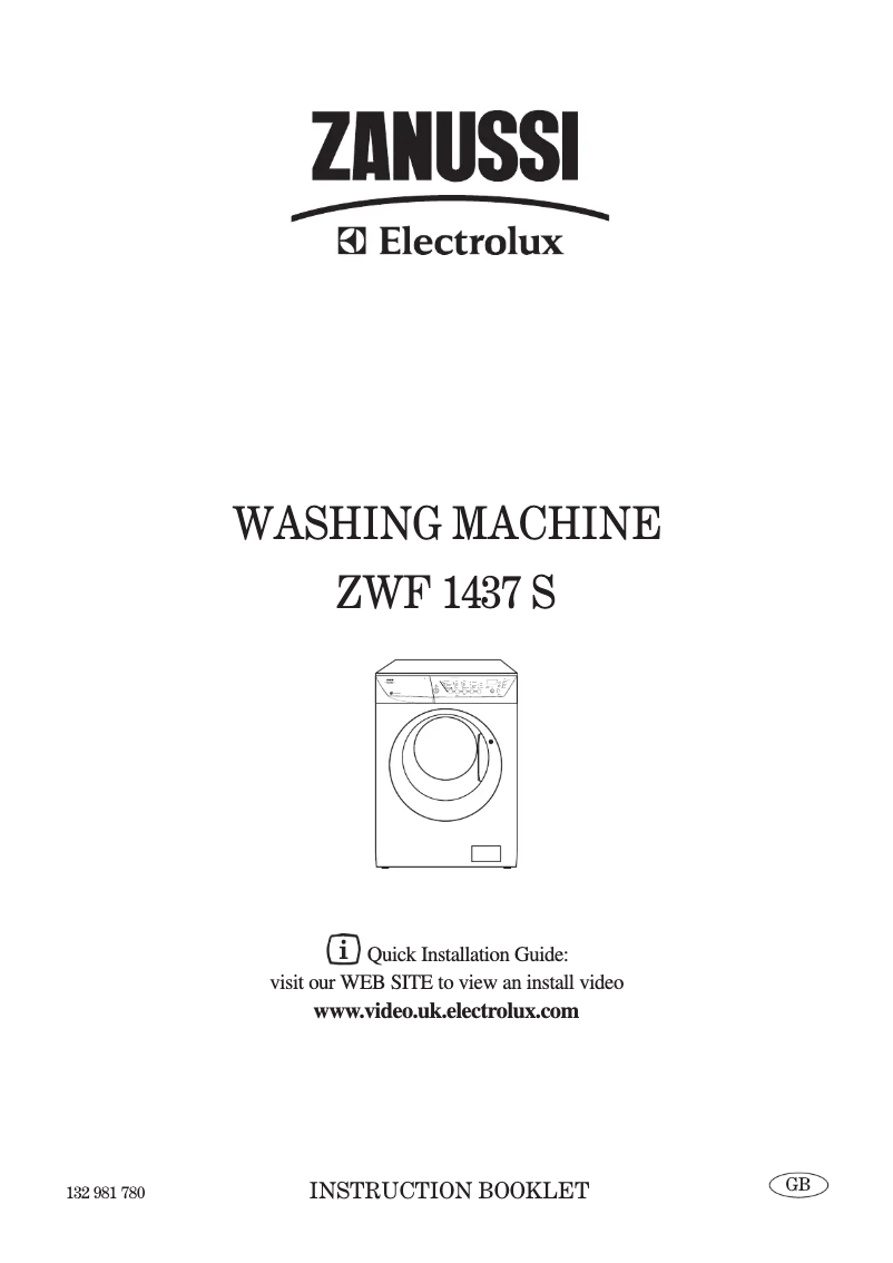 Imagen de la primera página del manual del dispositivo ZWF1437S