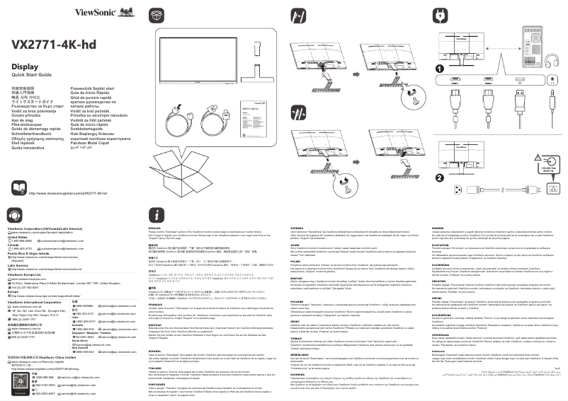 Page n°1 - Guide de démarrage rapide Viewsonic VX2771-4K-HD