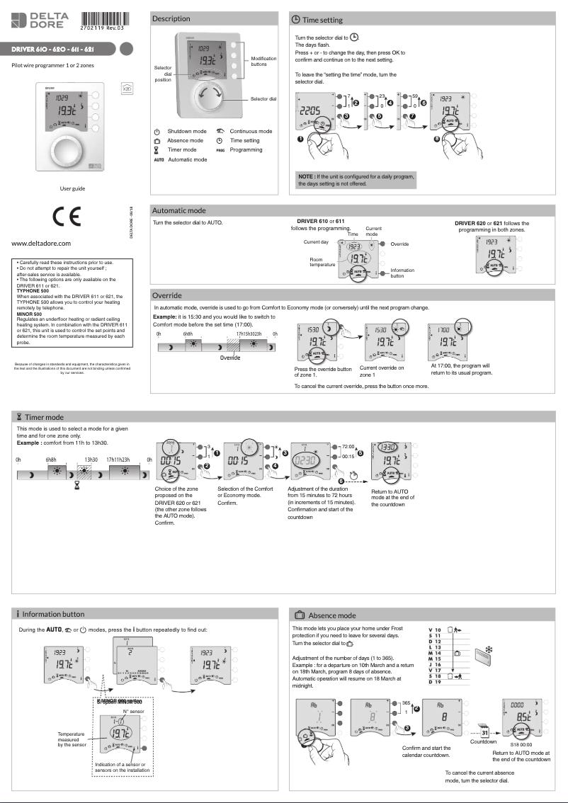 Image de la première page du manuel de l'appareil Driver 620
