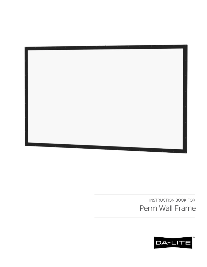 Page n°1 - Guide d'installation Da-Lite Perm-Wall