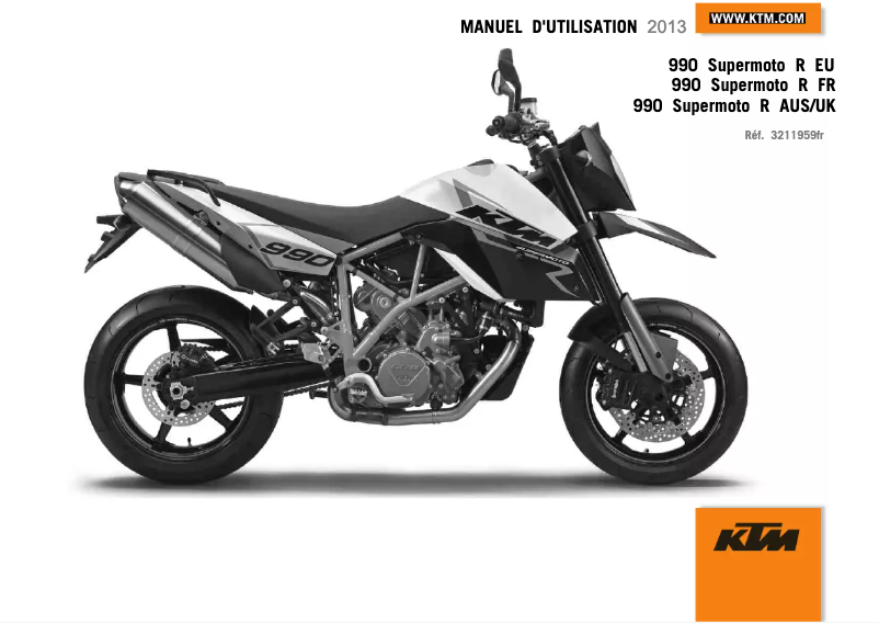 Image de la première page du manuel de l'appareil 990 Supermoto R (2013)