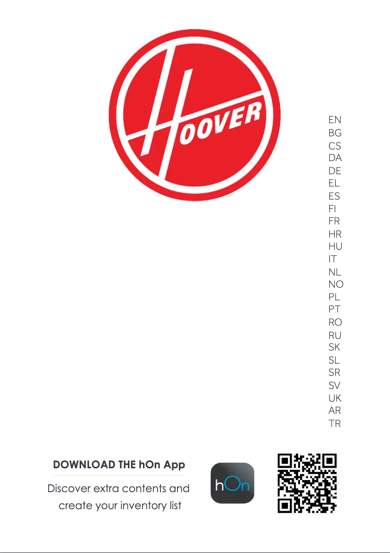 Page n°1 - Manuel utilisateur Hoover HOBL5519EVW