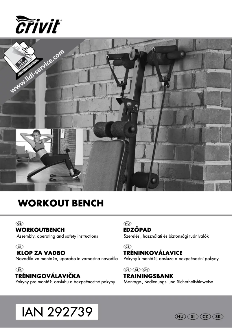 Page 1 de la notice Manuel utilisateur Crivit IAN 292739