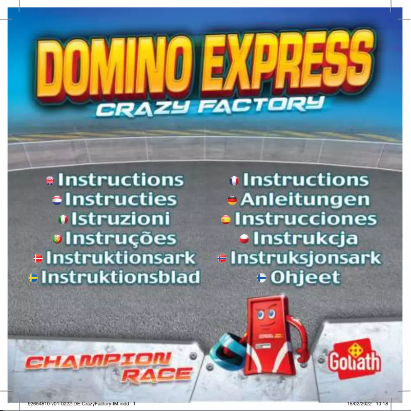 Image de la première page du manuel de l'appareil Domino Express Crazy Factory