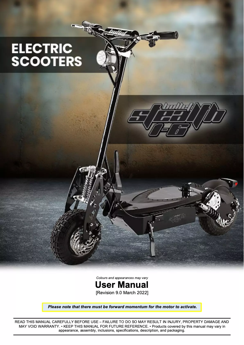 Page n°1 - Manuel utilisateur Bullet RPZ1600