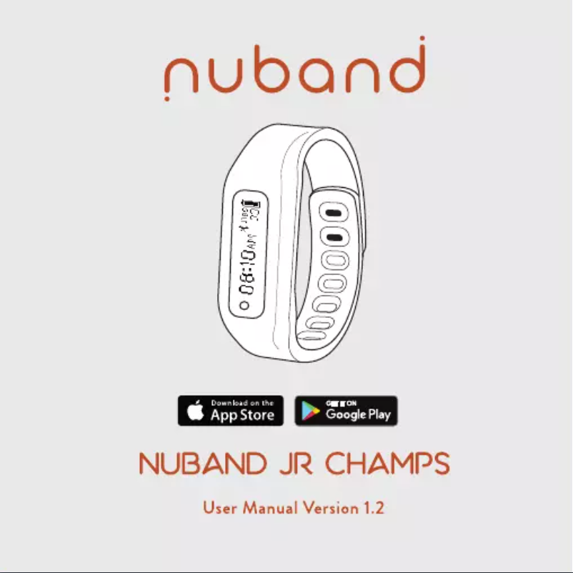 Page n°1 - Manuel utilisateur Nuband Jr Champs NU-G0049