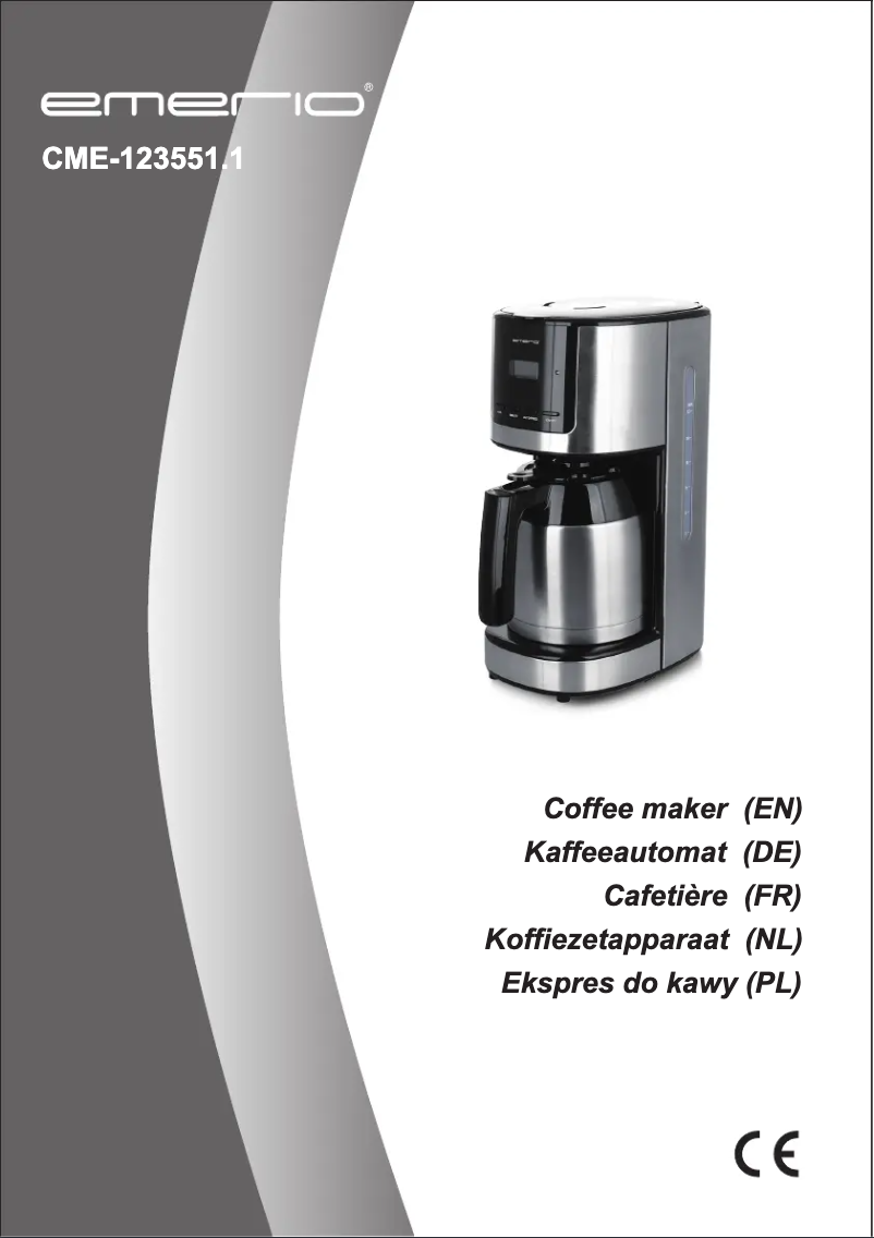 Page n°1 - Manuel utilisateur Emerio CME-123551
