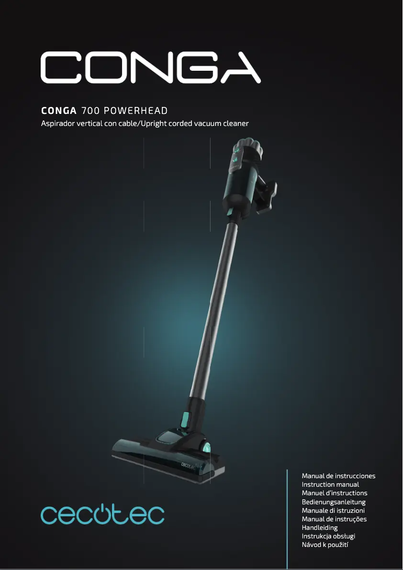 Page n°1 - Manuel utilisateur Cecotec Conga 700 PowerHead