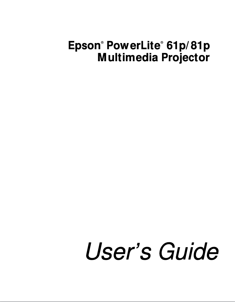 Imagen de la primera página del manual del dispositivo PowerLite 81p