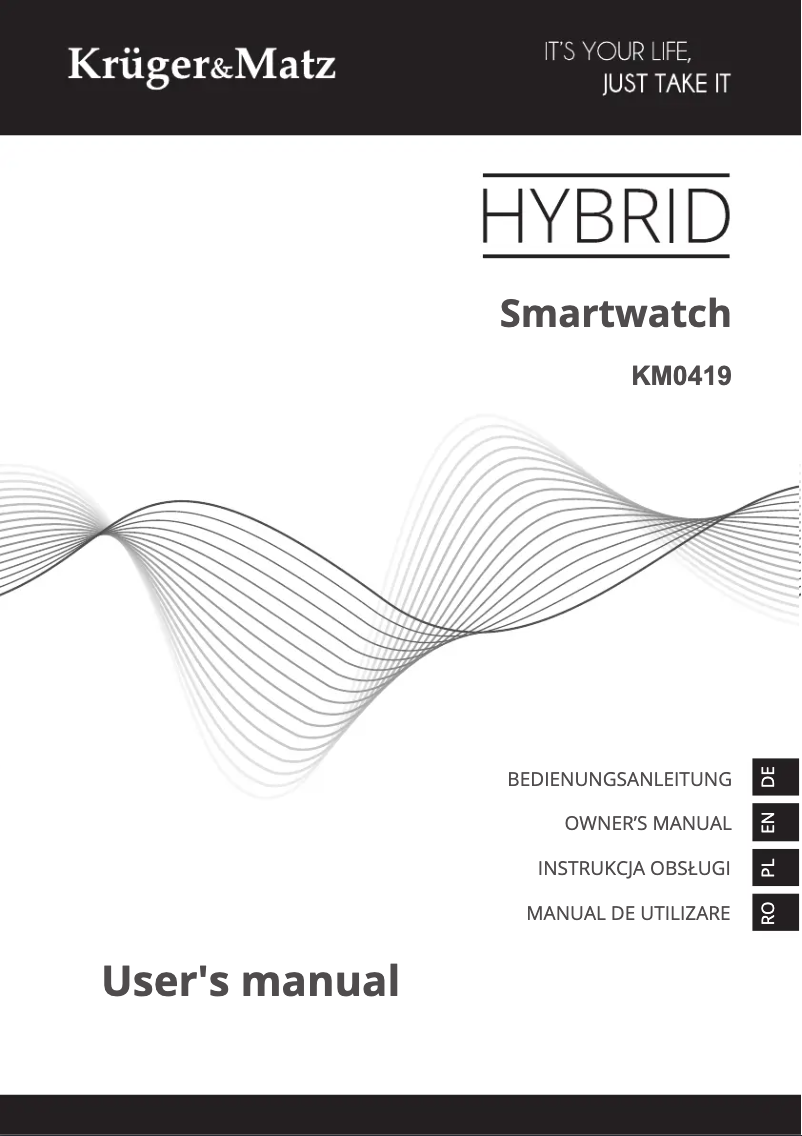 Image de la première page du manuel de l'appareil Hybrid KM0419