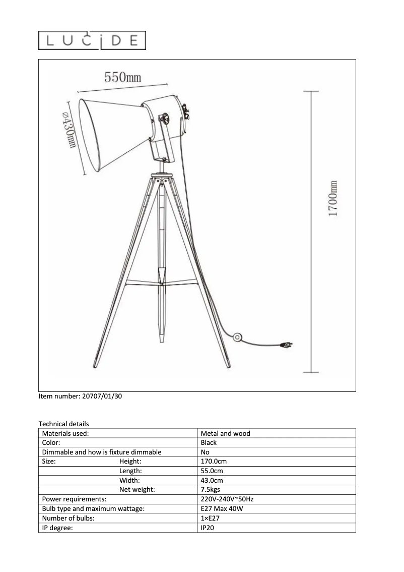 Page n°1 - Manuel utilisateur Lucide Marlowe