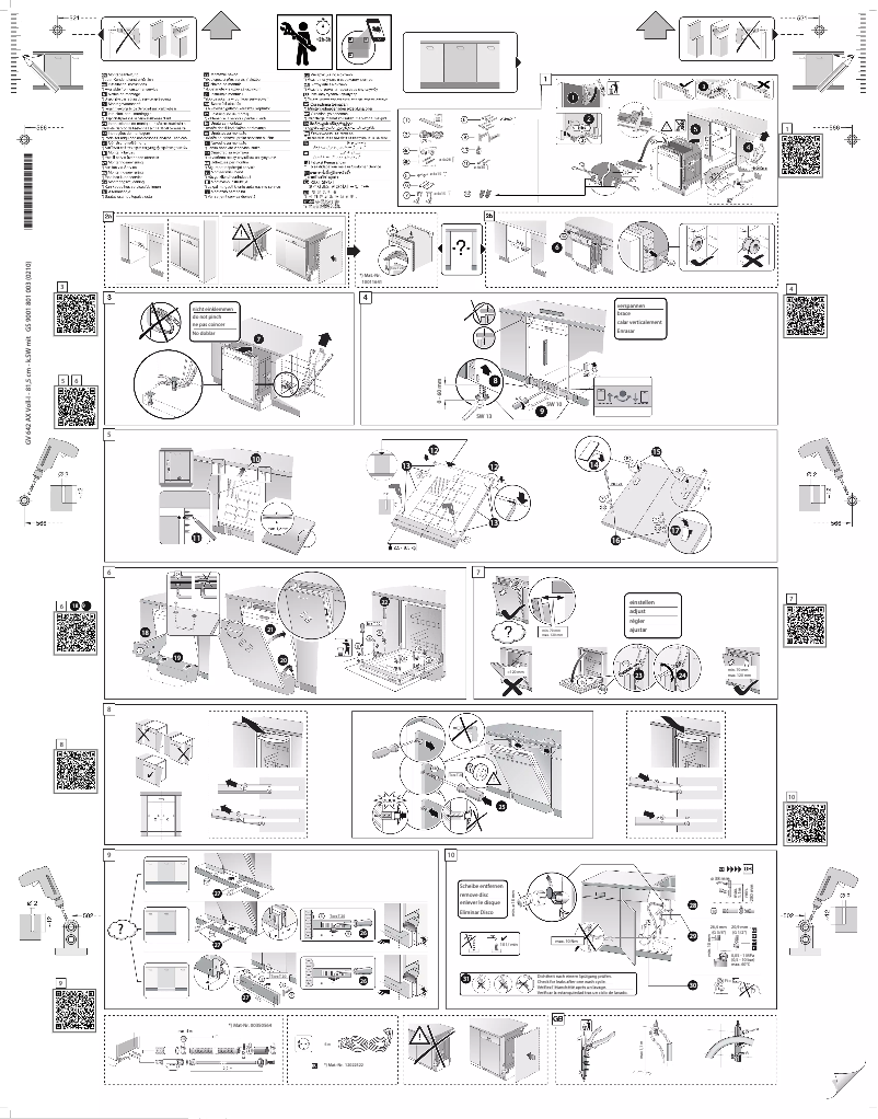Page n°1 - Instructions / montage Junker JS65X00ETE