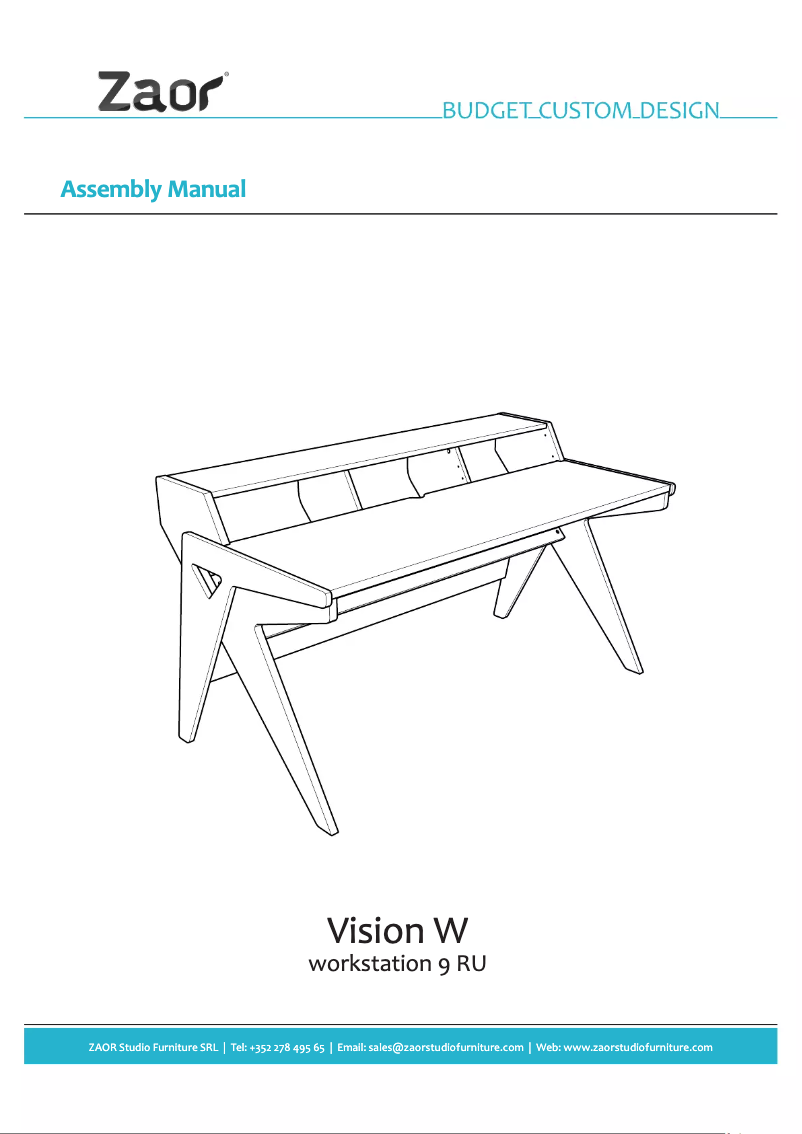 Image de la première page du manuel de l'appareil Vision W