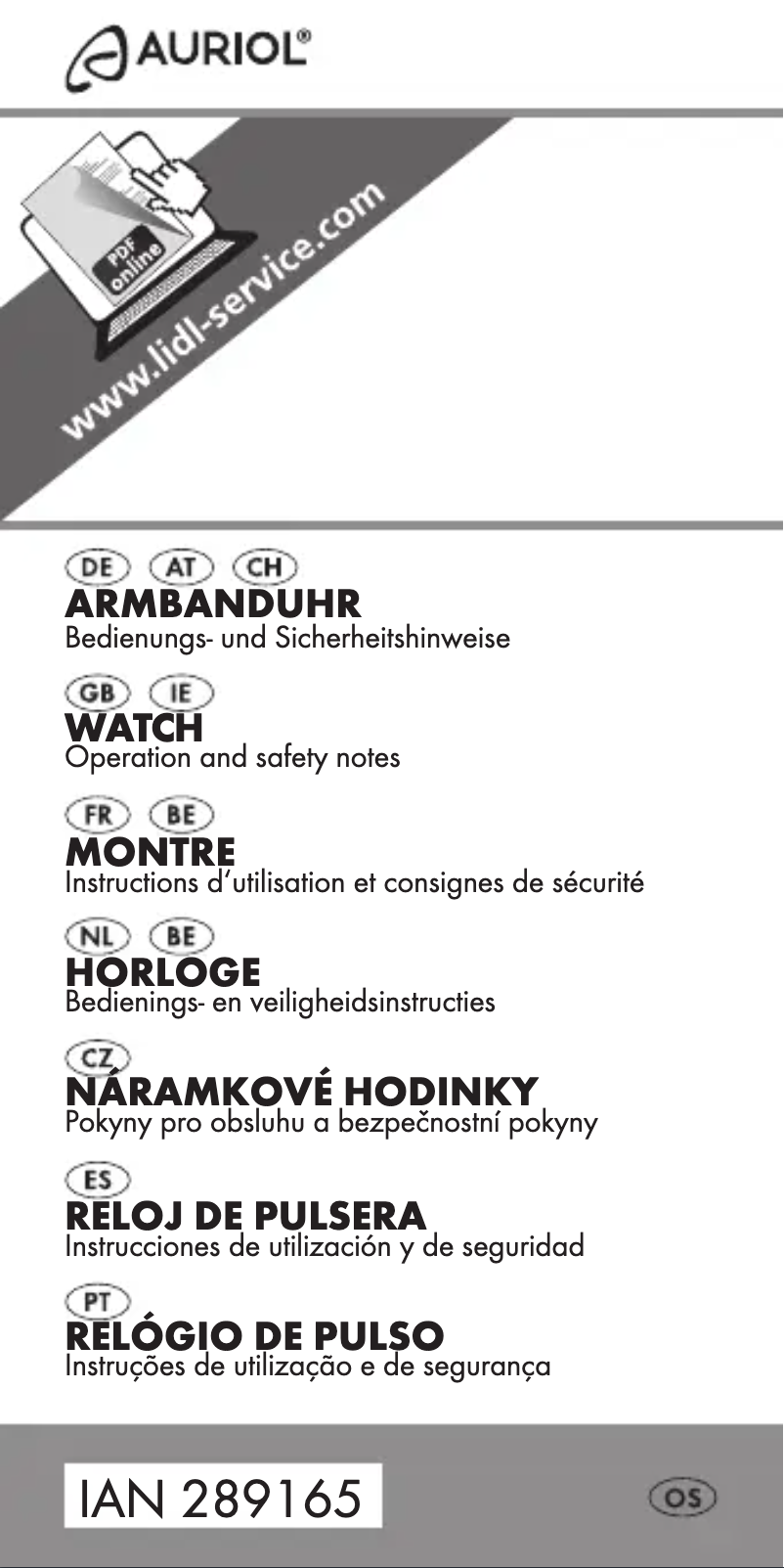 Image de la première page du manuel de l'appareil IAN 289165