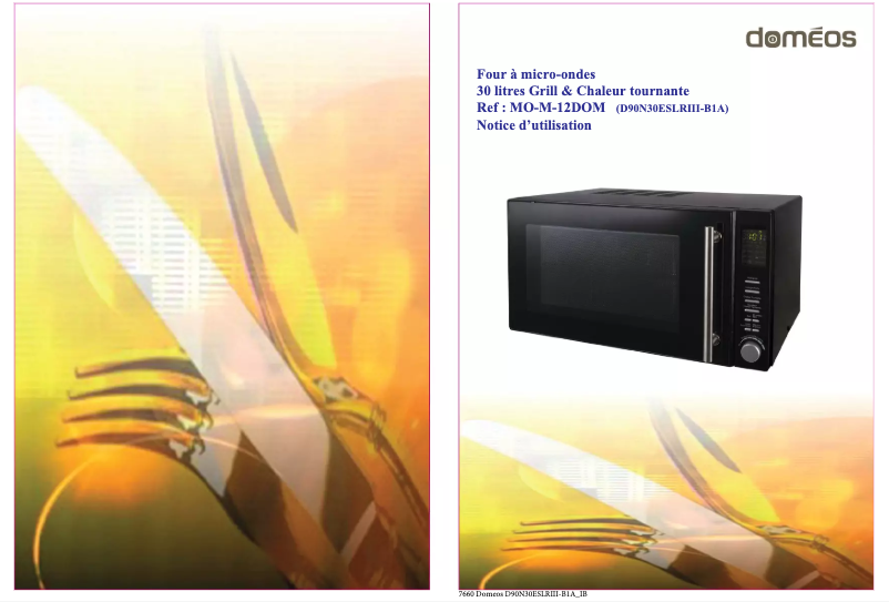 Image de la première page du manuel de l'appareil MO-M-12DOM