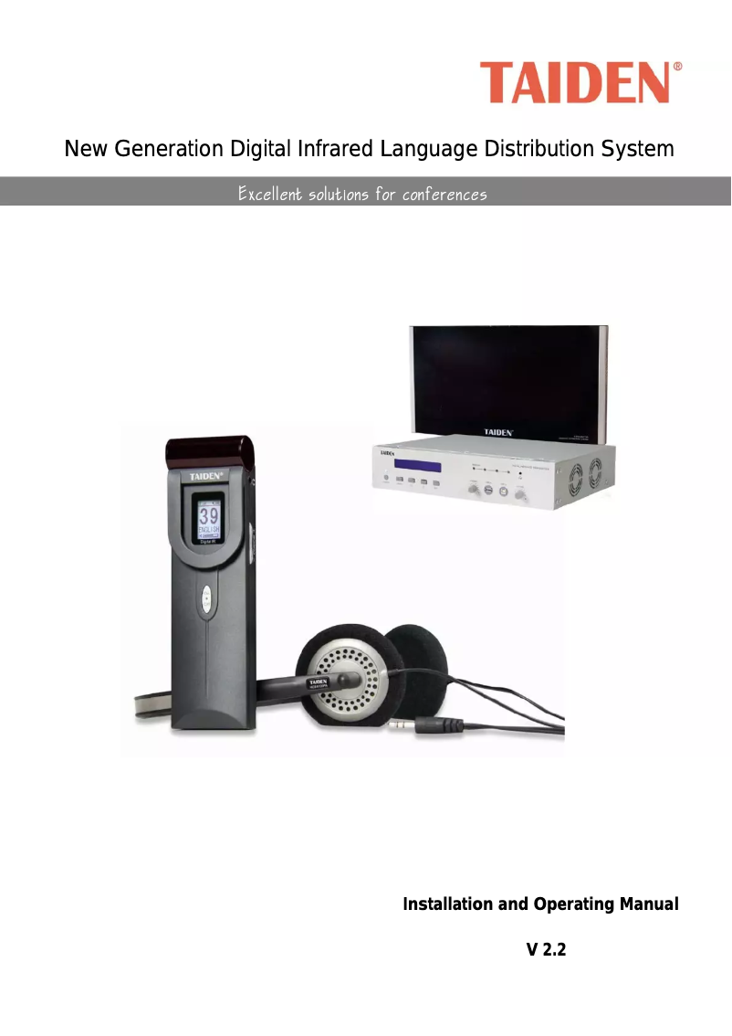 Page n°1 - Manuel utilisateur TAIDEN HCS-5100T/35B