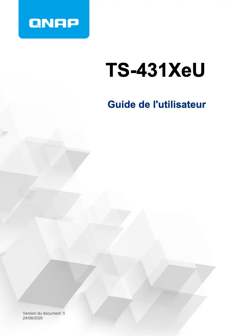Page n°1 - Manuel utilisateur QNAP TS-431XEU-8G
