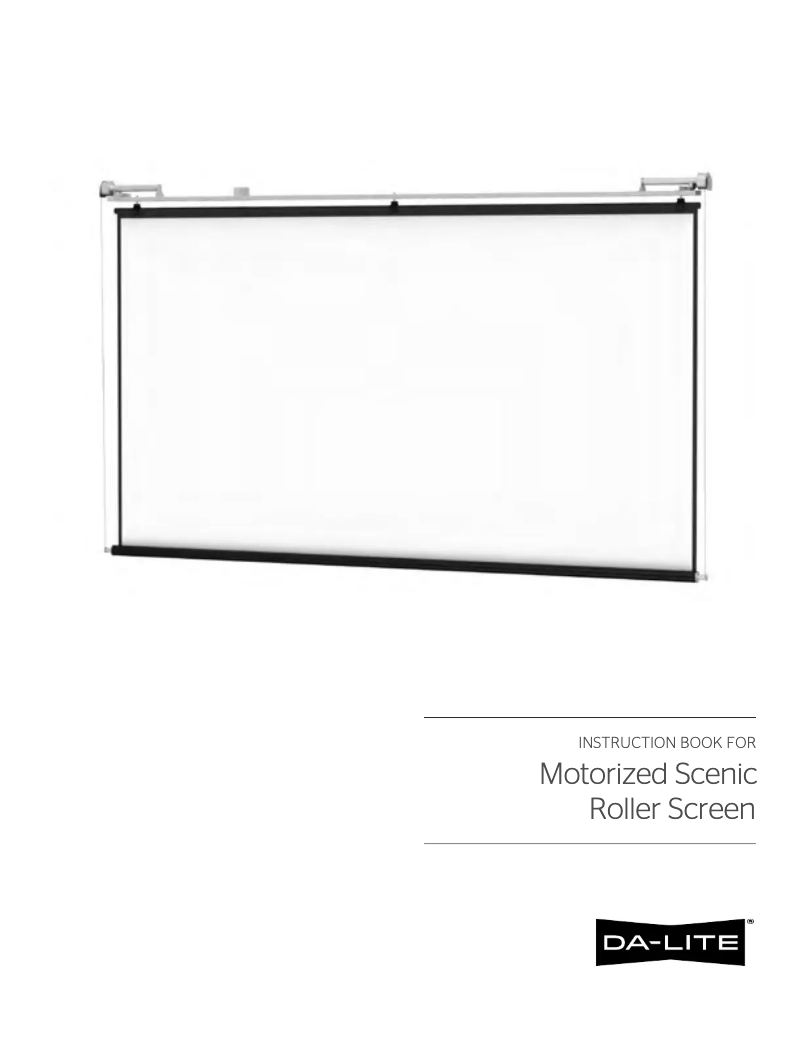 Page 1 de la notice Manuel utilisateur Da-Lite Motorized Scenic Roller