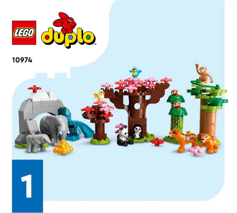 Page 1 de la notice Consignes visuelles Lego Duplo 10974