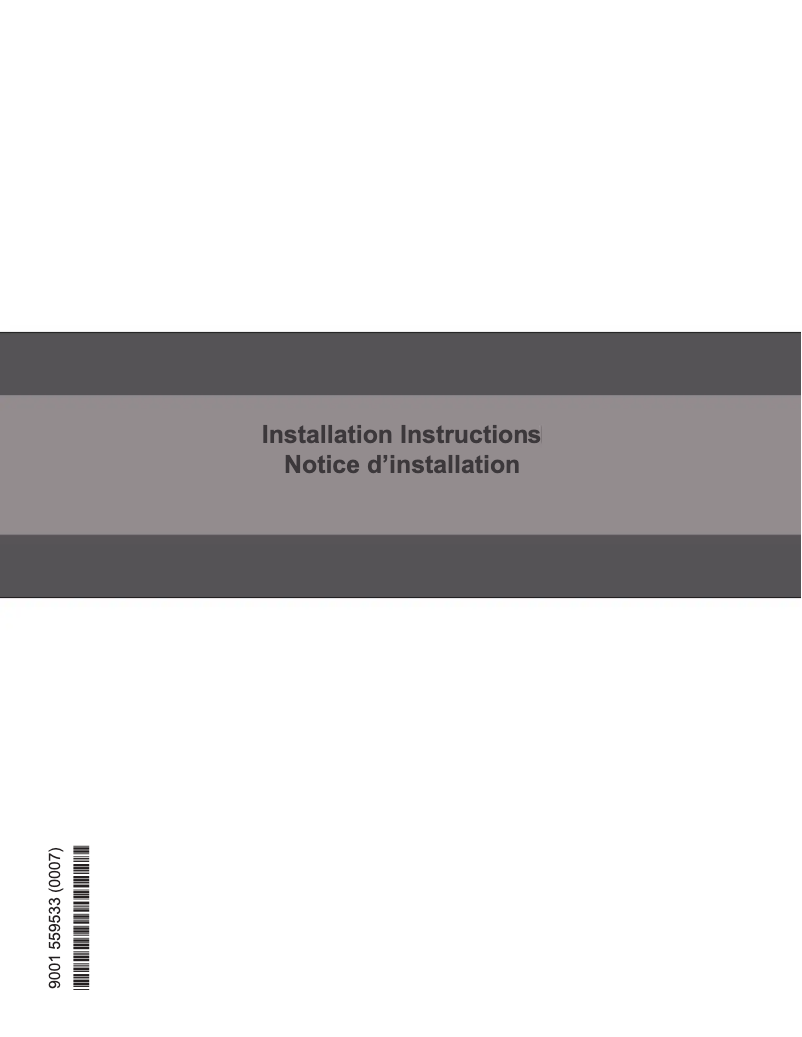 Page n°1 - Guide d'installation Bosch SGX78B55UC