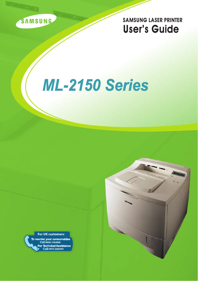 Page n°1 - Manuel utilisateur Samsung ML-2150