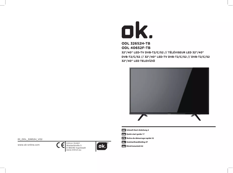 Página 1 del manual Manual de usuario OK ODL 40652F-TB