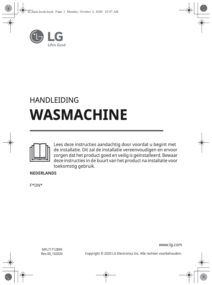 Page n°1 - Manuel utilisateur LG F4DN508S1