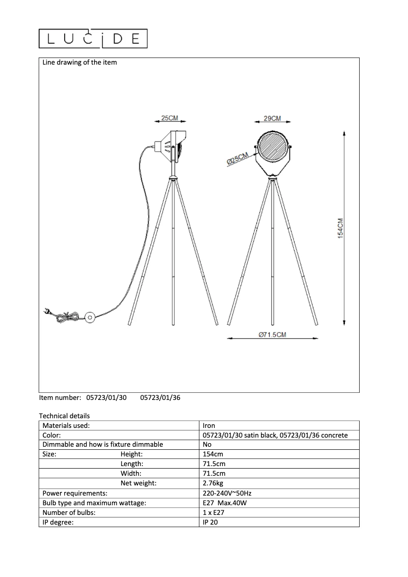 Image de la première page du manuel de l'appareil Cicleta 05723/01/36