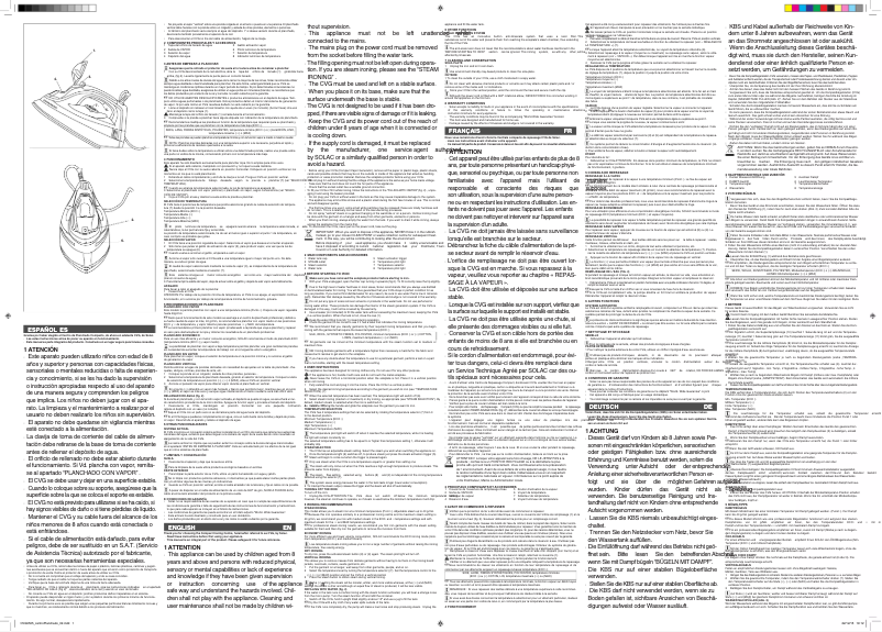 Page n°1 - Manuel utilisateur Solac CVG9505 Easy EVOLUTION