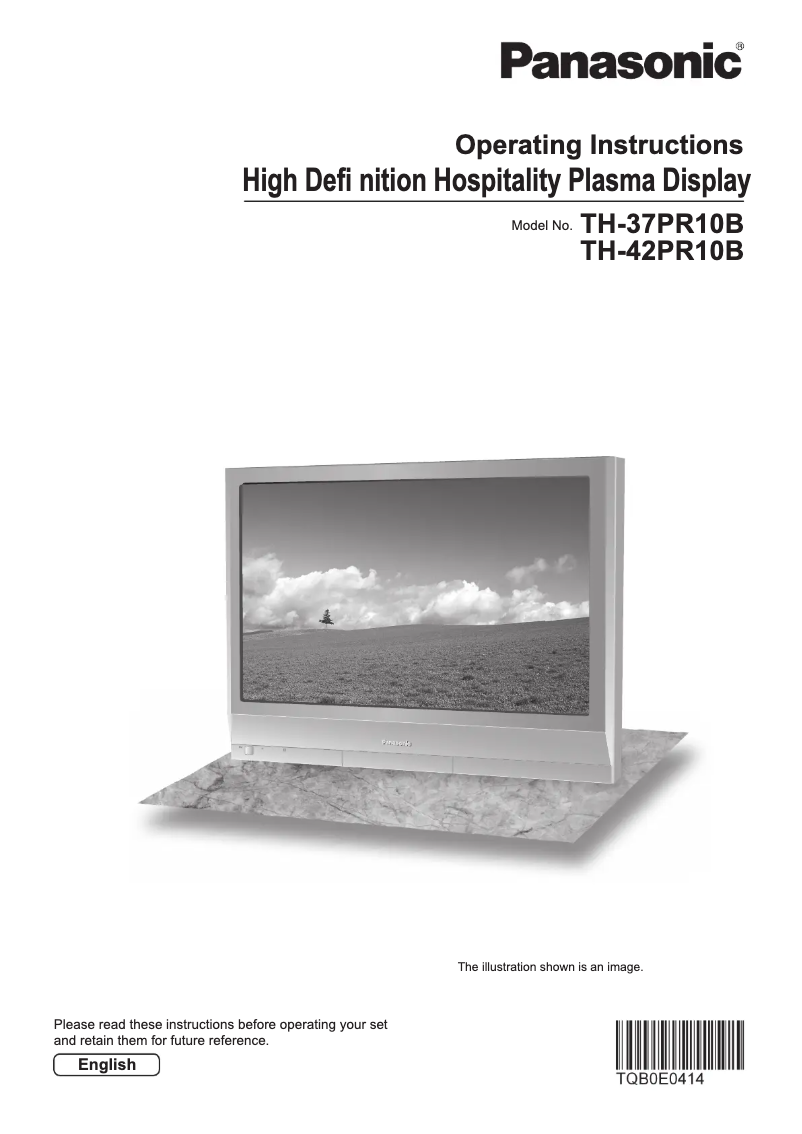 Page 1 of the manual User Manual Panasonic TH-42PR10B