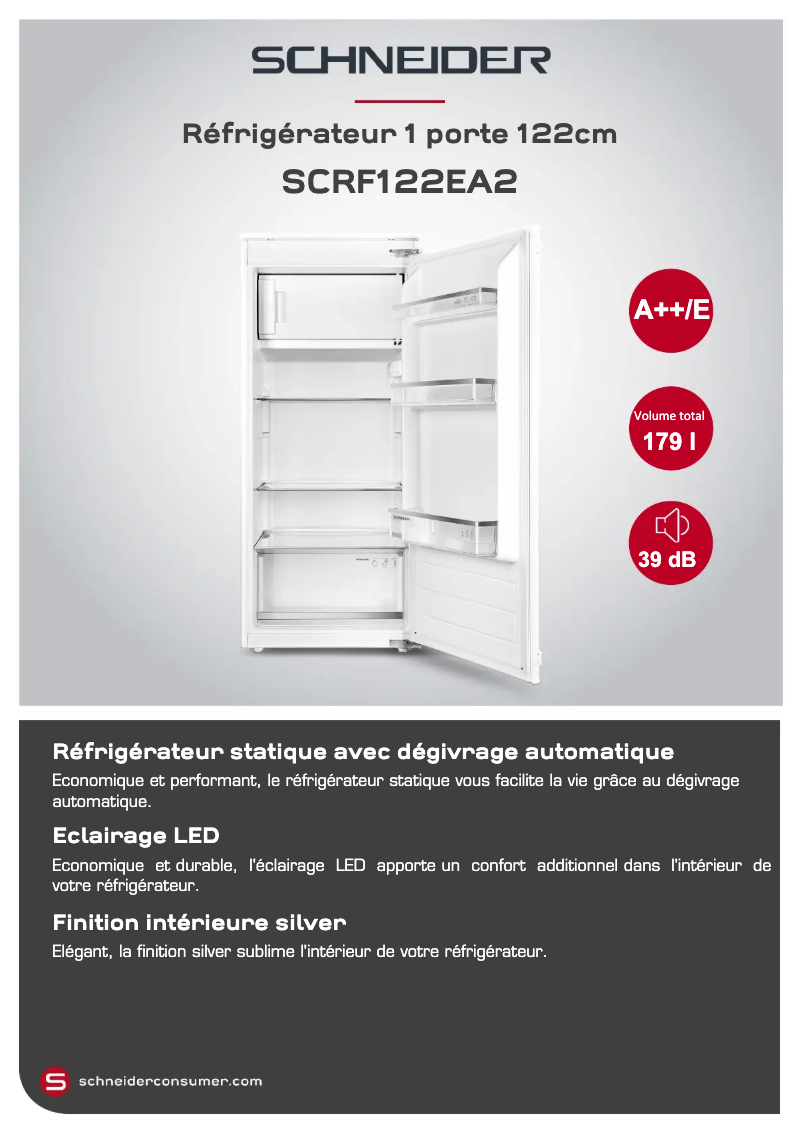 Image de la première page du manuel de l'appareil SCRF122EA2