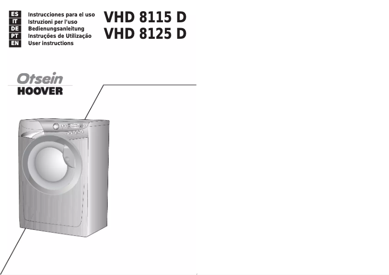 Página 1 del manual Manual de usuario Otsein-Hoover VHD 8125D-37