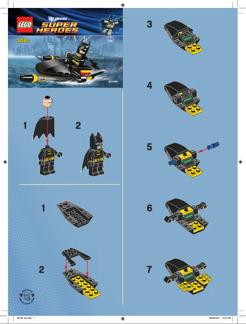 Page 1 de la notice Manuel utilisateur Lego BatmanTM: Jet Surfer