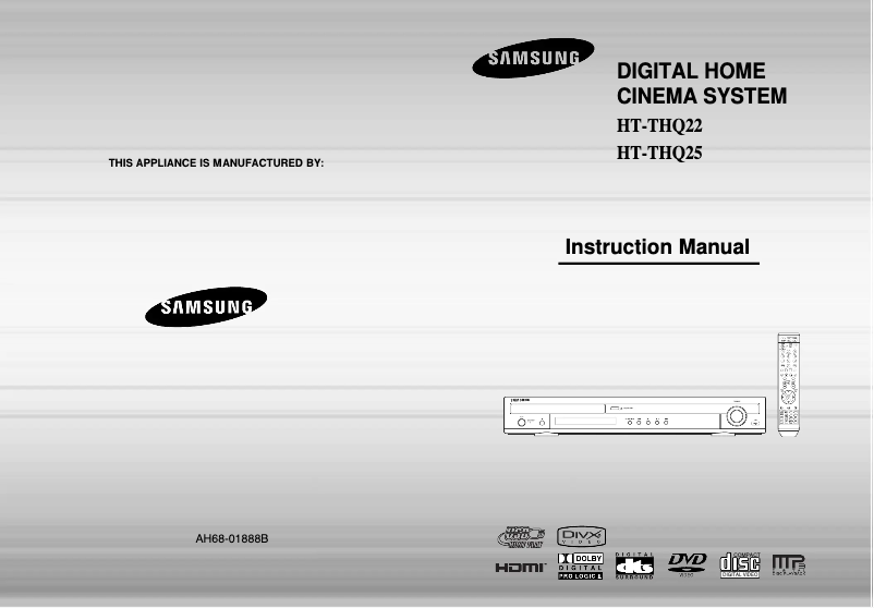 Página 1 del manual Manual de usuario Samsung HT-THQ22