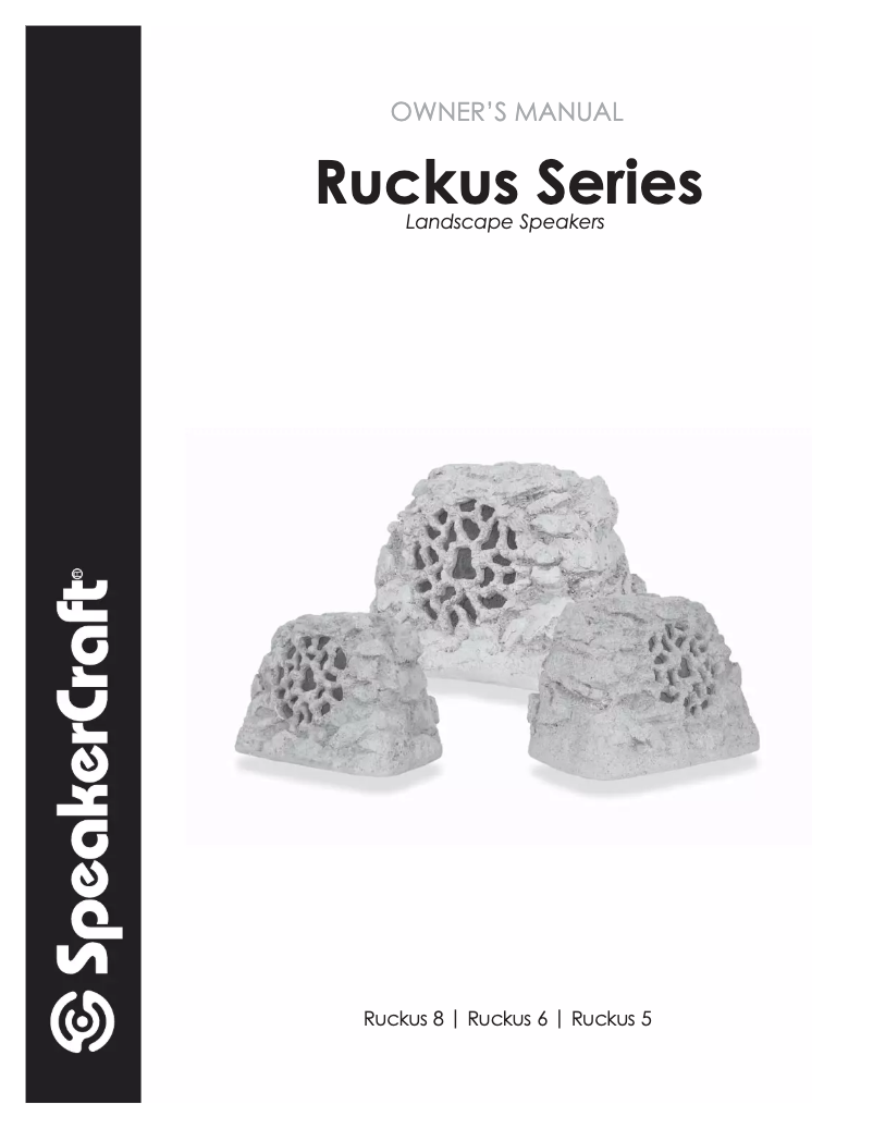 Page n°1 - Manuel utilisateur SpeakerCraft Ruckus 6