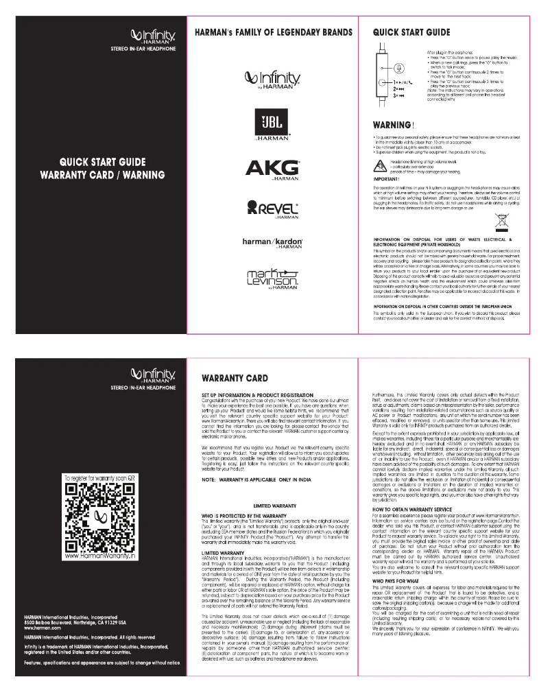 Página 1 del manual Manual de usuario Infinity ZIP 20