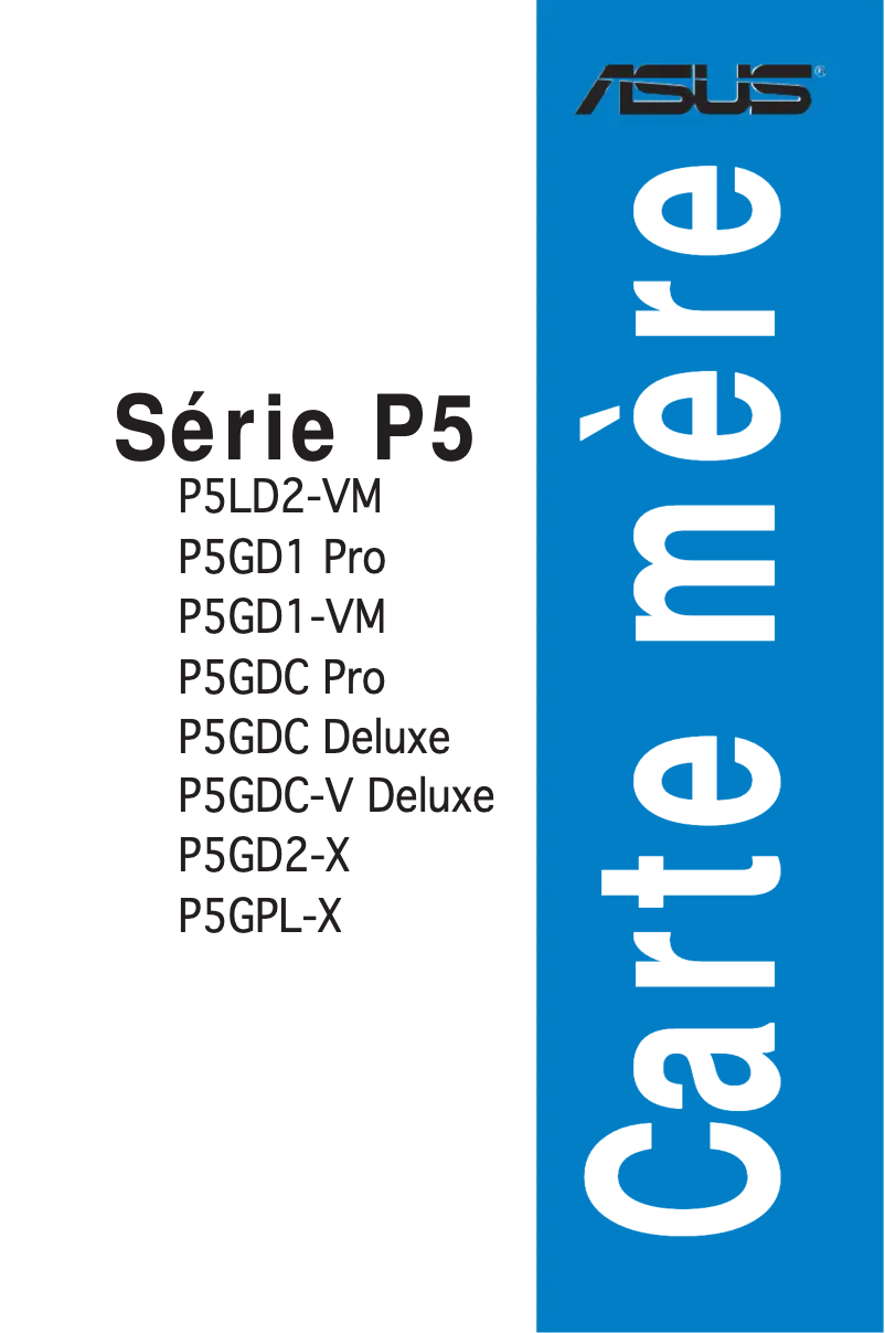 Page 1 de la notice Manuel utilisateur Asus P5GDC-V Deluxe