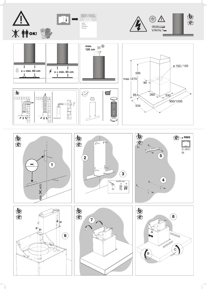 Page 1 de la notice Guide d'installation Asko CW41230G