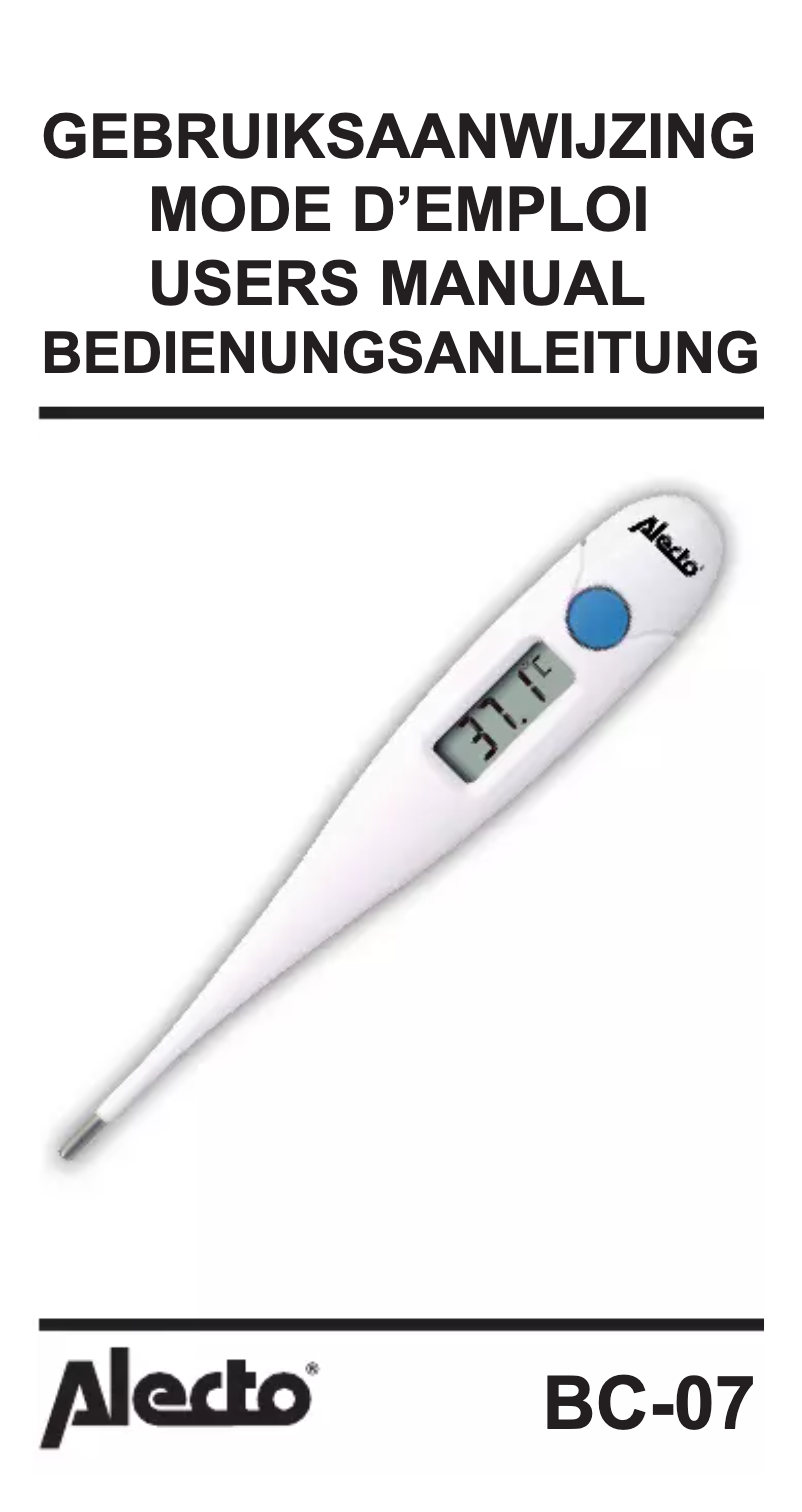 Image de la première page du manuel de l'appareil BC-07