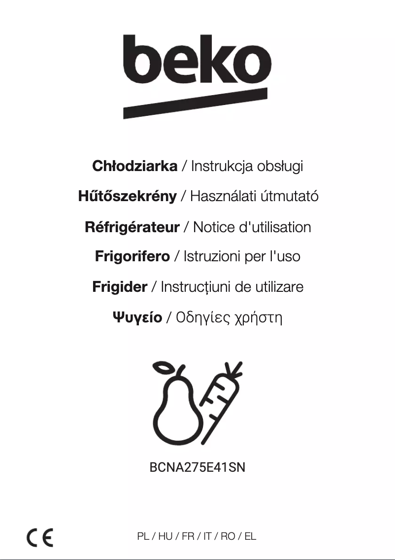 Image de la première page du manuel de l'appareil BCNA275E41SN