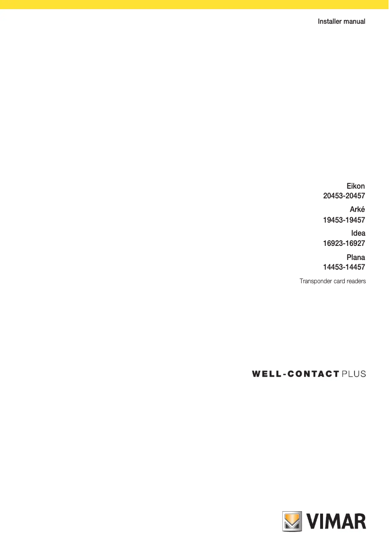 Page n°1 - Manuel utilisateur Vimar 19453.B