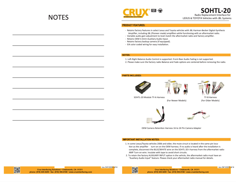 Image de la première page du manuel de l'appareil SOHTL-20